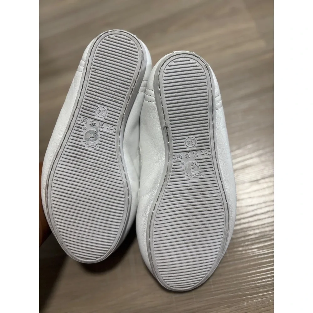Kung Fu Shoes White Leather Sneakers Martial Arts Training Size‎ 34
